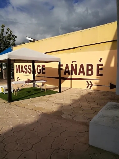Massage Fañabe outdoor sign